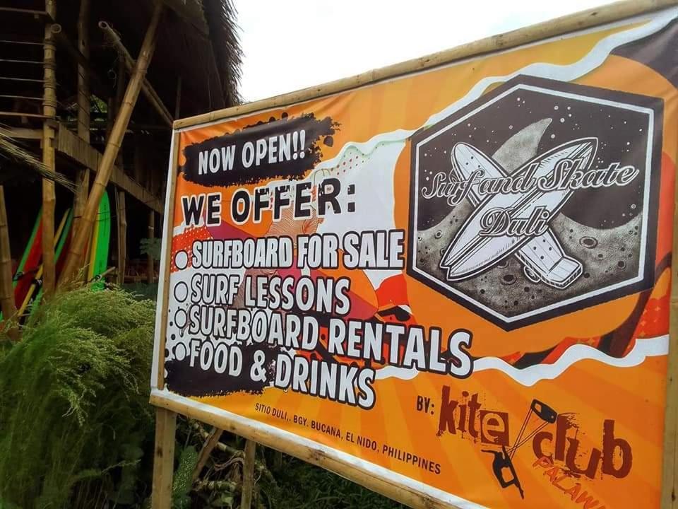 Surf And Skate Duli El Nido By Kiteclub Palawan Hostel Exterior photo